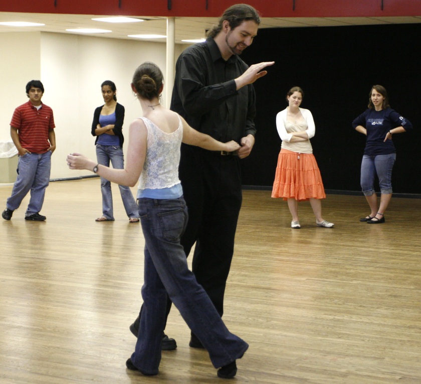 Susan Elrod and Erik Hofmeister teach the swing classes each week.
